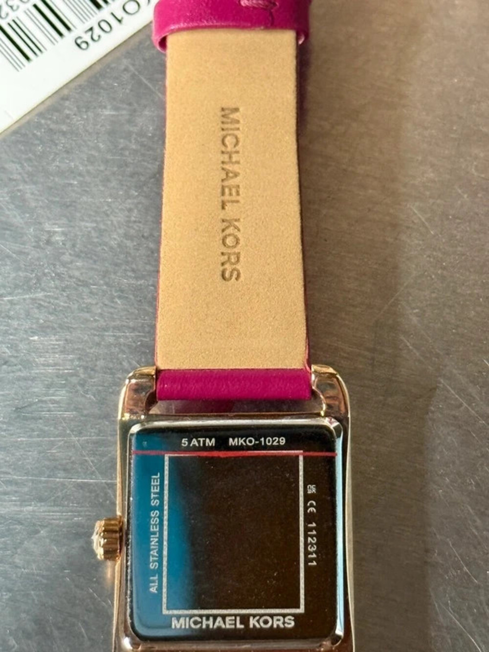 Michael Kors MKO1029 Women's Rectangular Gold-Tone Watch